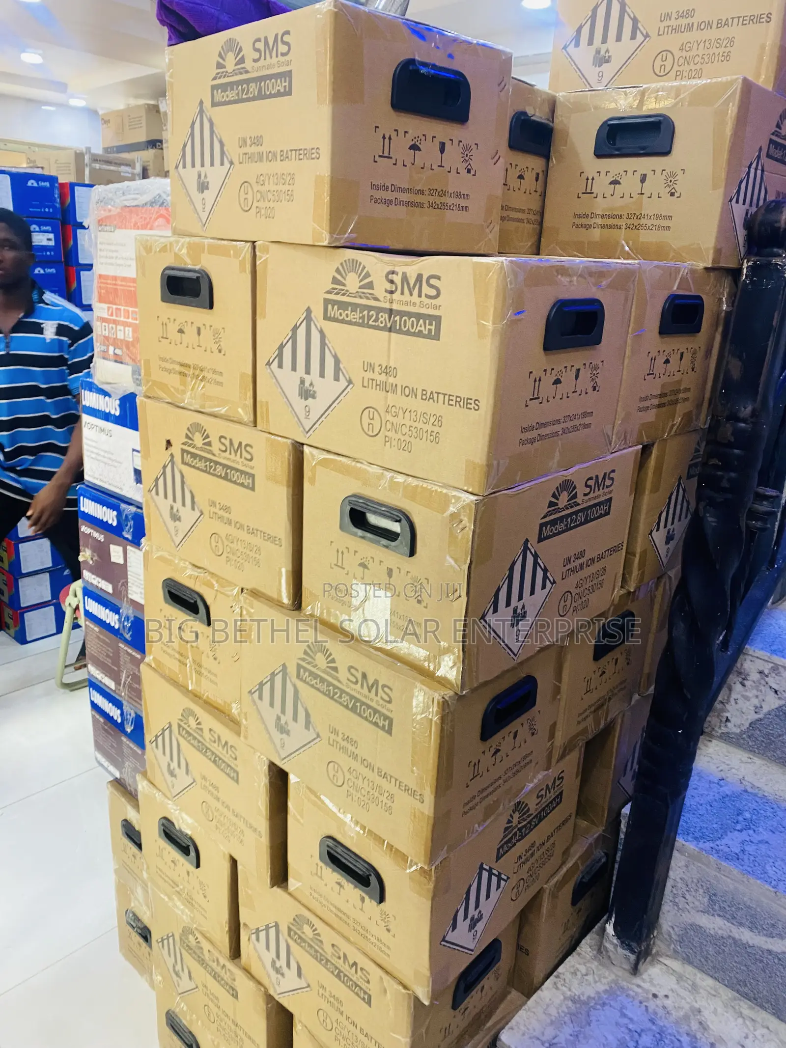 12.8v 100ah 1.2kwh SMS Lithium Iorn Battery
