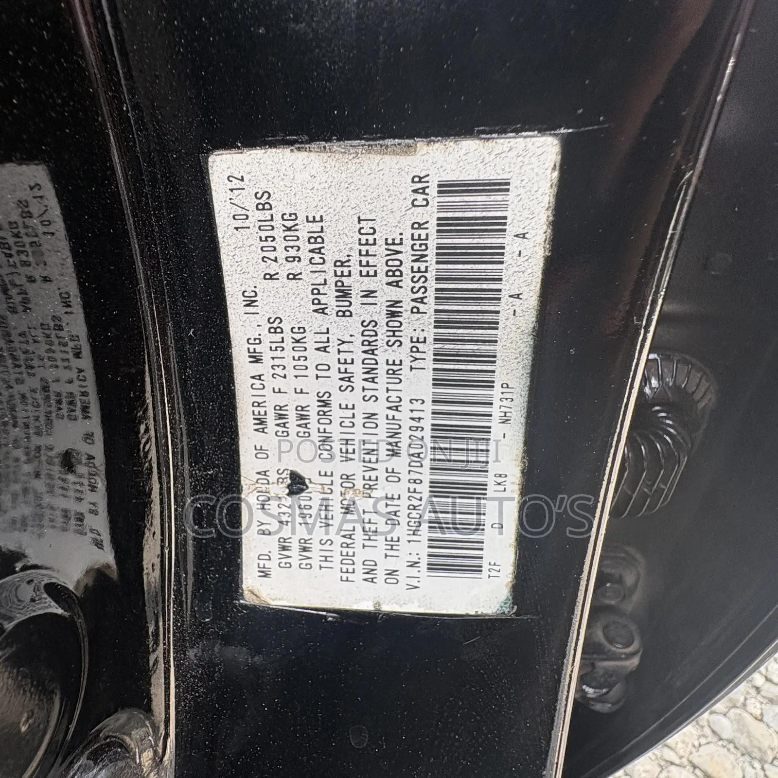 Honda Accord 2013 Black
