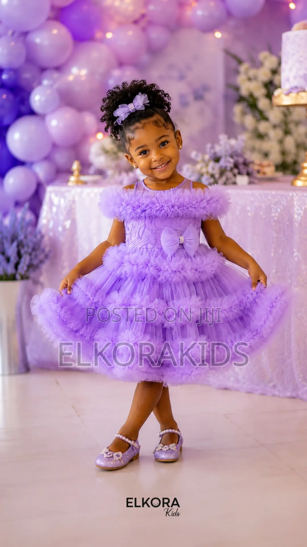 Lavender Ruffle Princess Dress