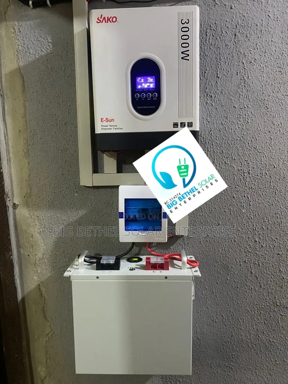 Full Pack of 5kwh/4.2kva Solar System to Power Ur 2bed Flat,TV Fans.