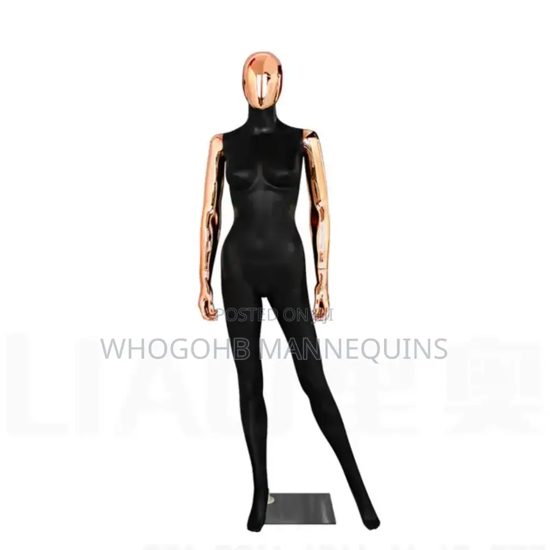 Slim Size 8 Mixed Material Black Rose Gold Female Mannequin