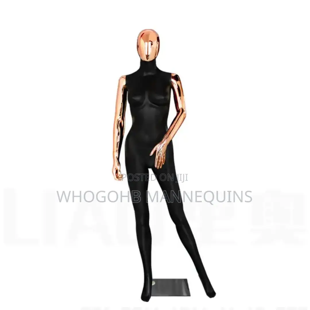 Slim Size 8 Mixed Material Black Rose Gold Female Mannequin