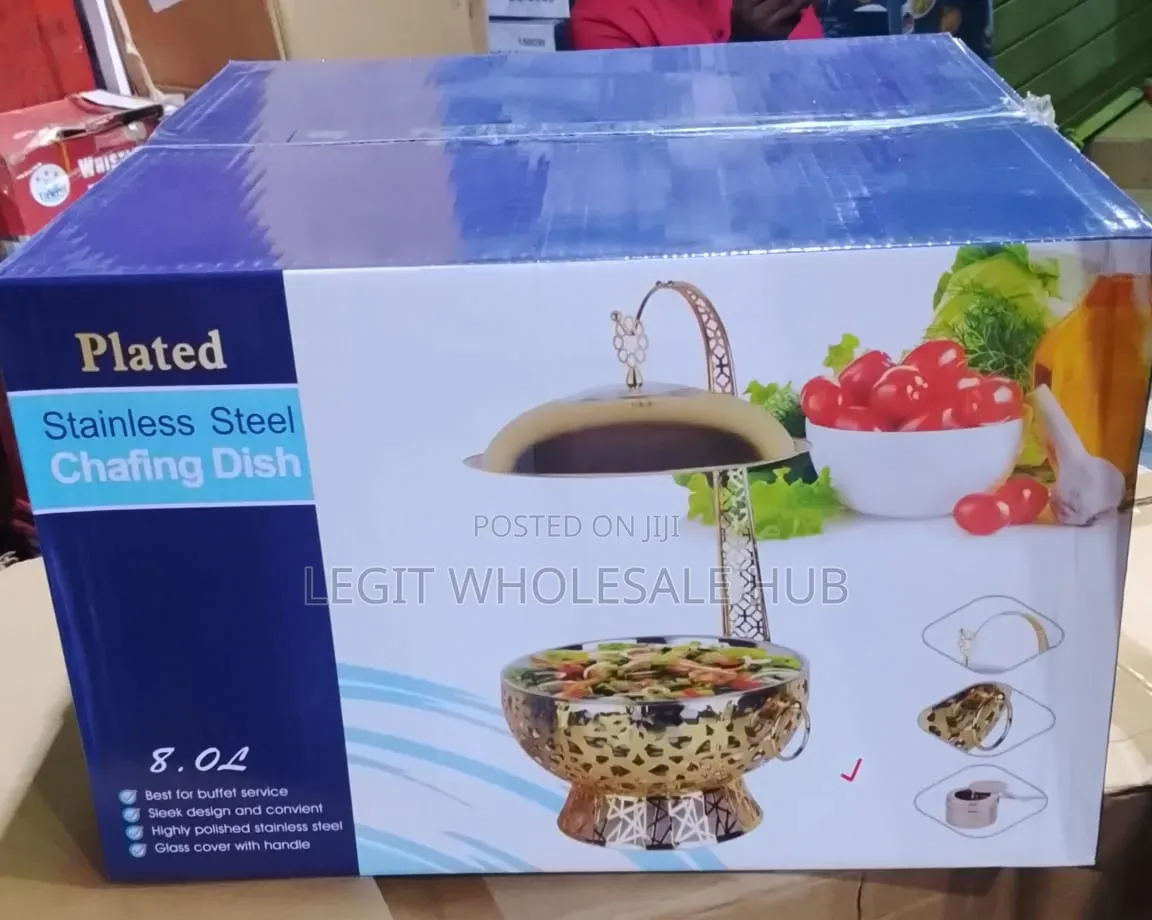 8l Gold Chaffing Dish