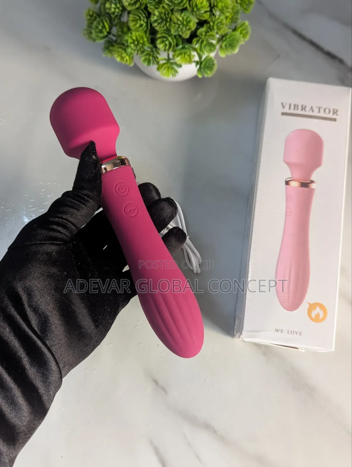 3-in-1 Heating Magic Wand Clitoris Vibrator Sex Toy for Women