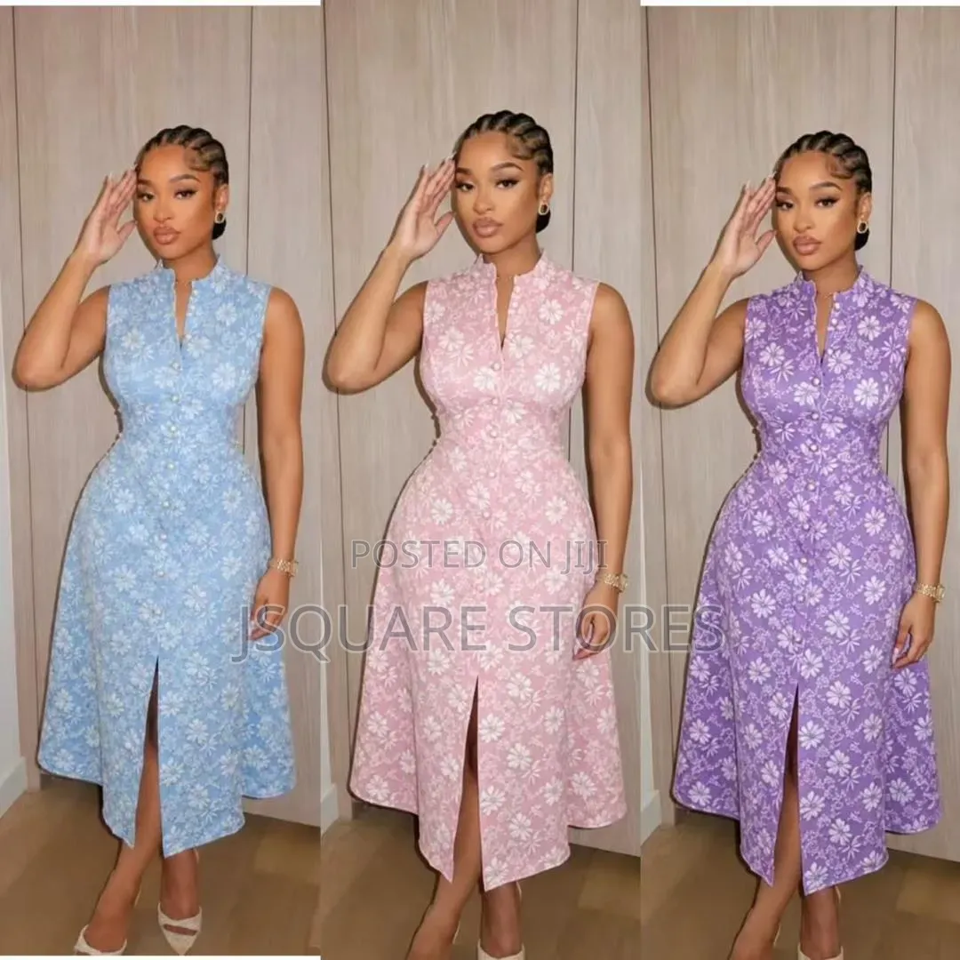 Button-Down Floral Dress. Available in 4 Different Colours