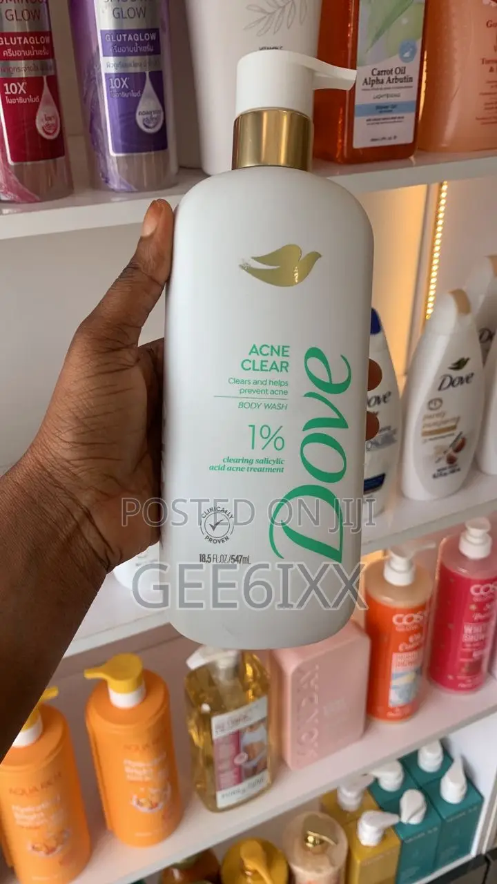 Dove Body Wash Set Melanin Even Tone Glow Recharge Acne Clear 547ml