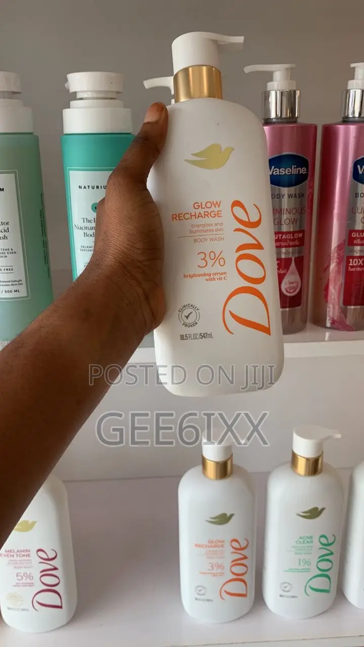 Dove Body Wash Set Melanin Even Tone Glow Recharge Acne Clear 547ml
