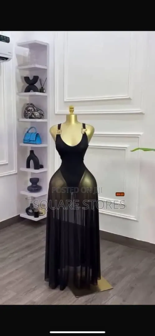 Luxury Beach Wear Is Available in Black, Off-White, and Blue.