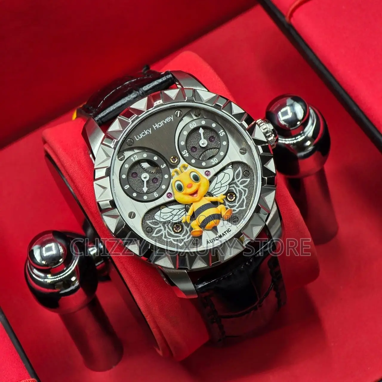 Lucky Harvey Quality Luxury Men Automatic Engine Wristwatch