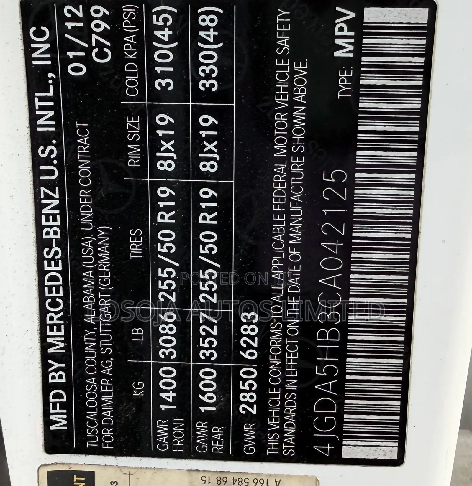 Mercedes-Benz M Class ML 350 4Matic 2012 White