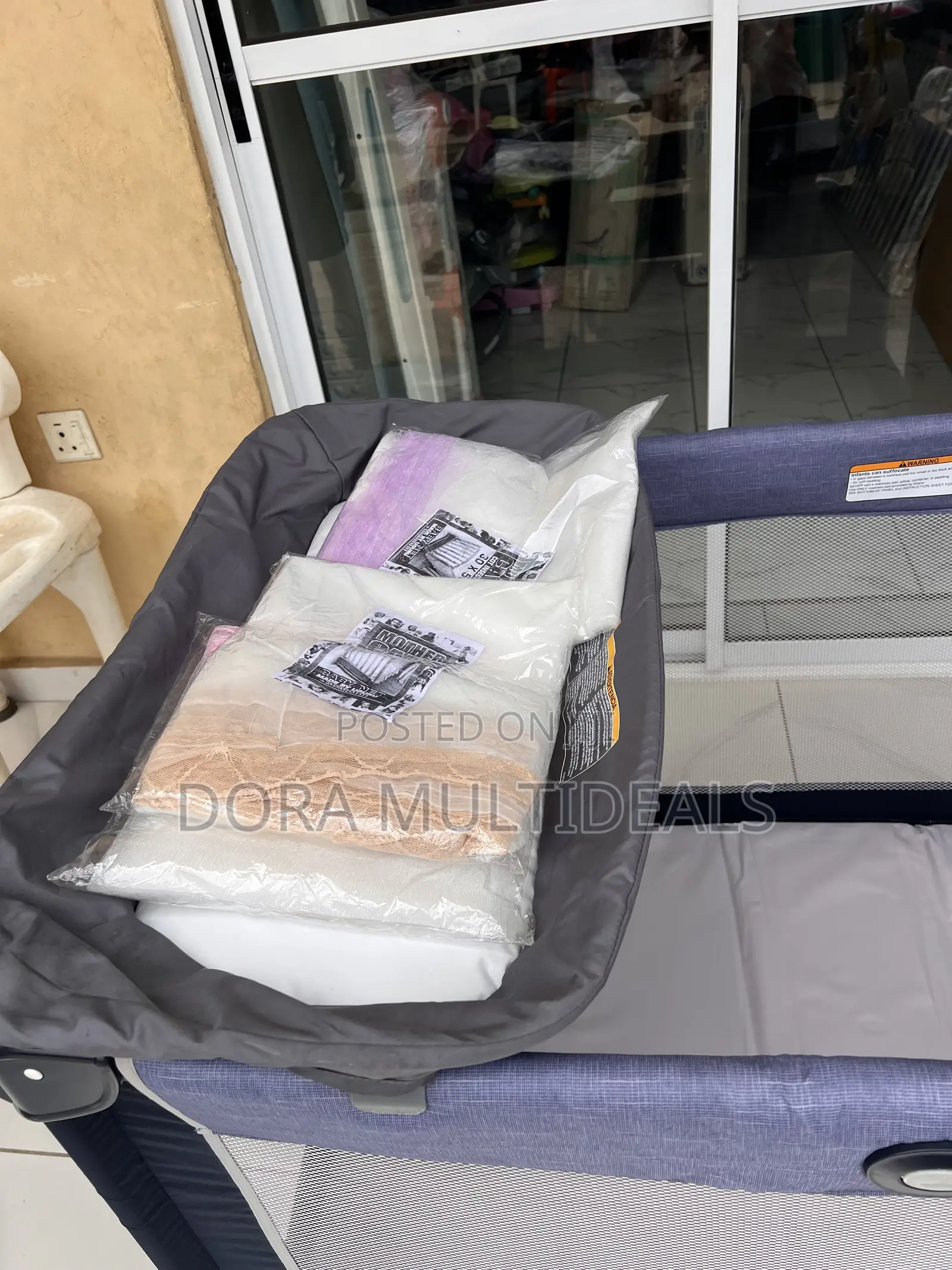Graco Baby Playpen With Dresses, Rattle and Free New Net