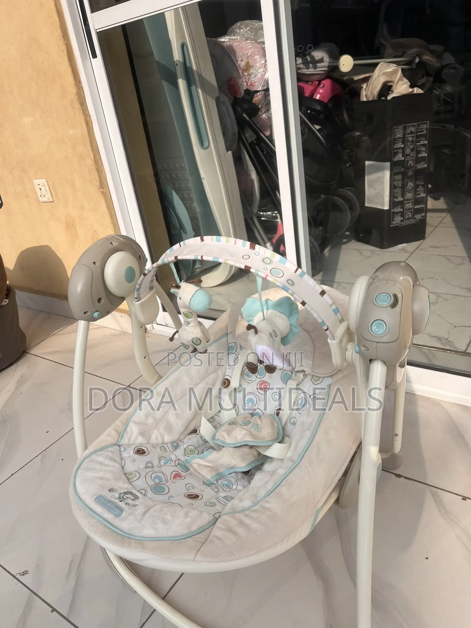Imported Solid Musical Baby Swing With Soothing Sounds and Rattles
