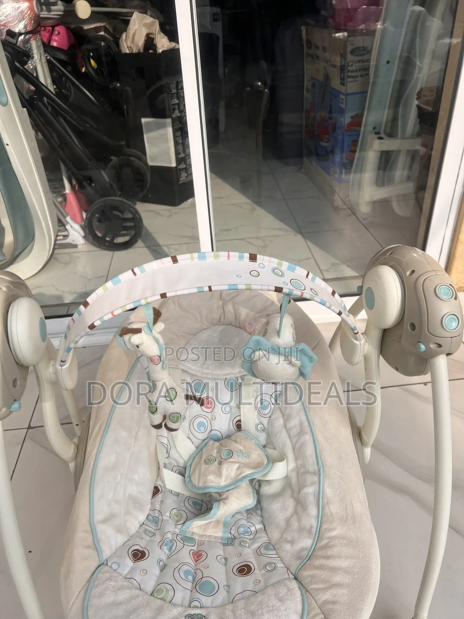 Imported Solid Musical Baby Swing With Soothing Sounds and Rattles