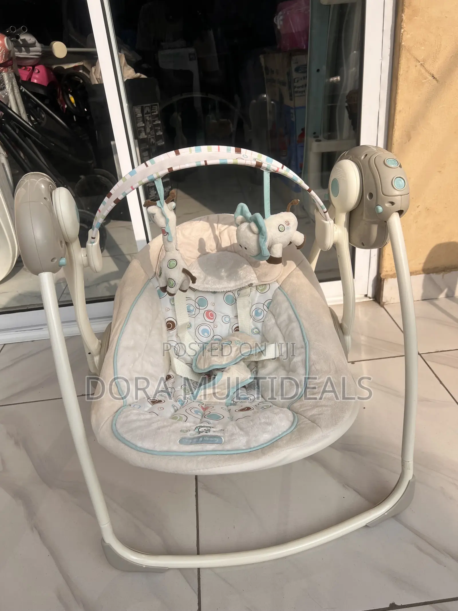 Imported Solid Musical Baby Swing With Soothing Sounds and Rattles