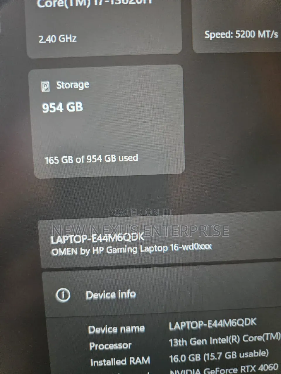 Laptop HP Omen 16 16GB Intel Core i7 SSD 1T