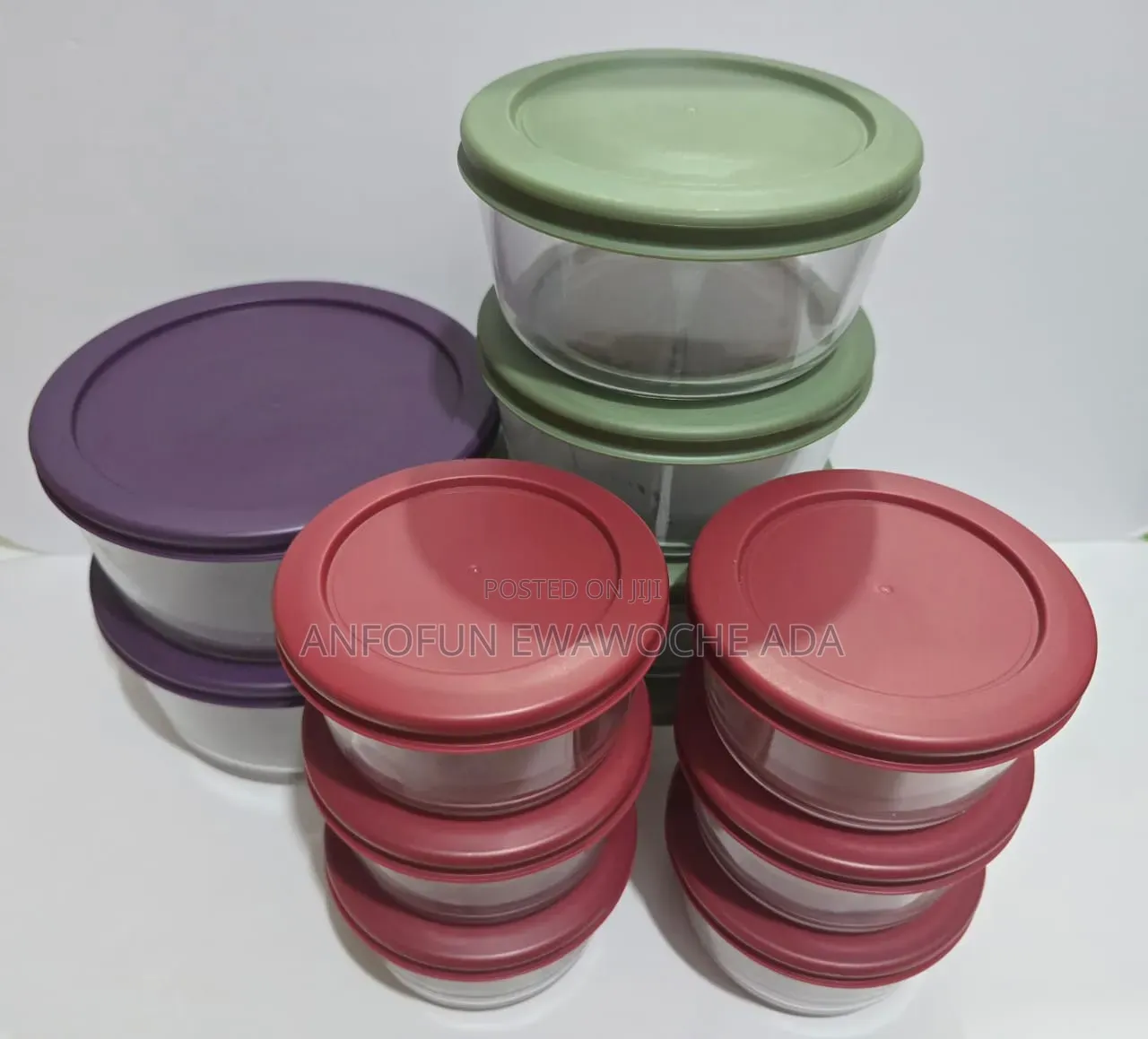 24-Piece Round Glass Food Storage Set