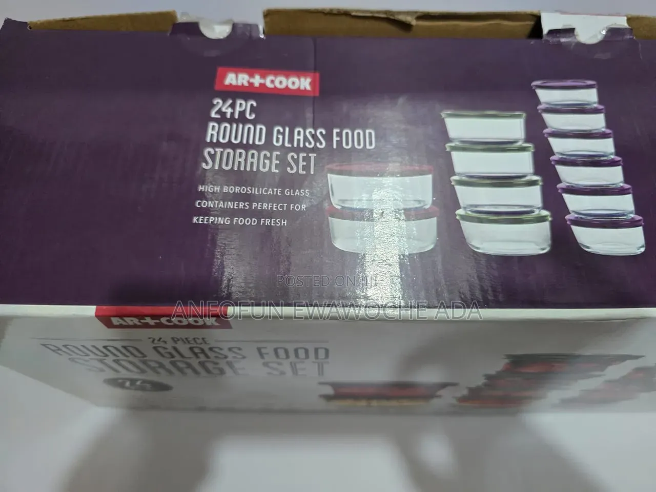 24-Piece Round Glass Food Storage Set