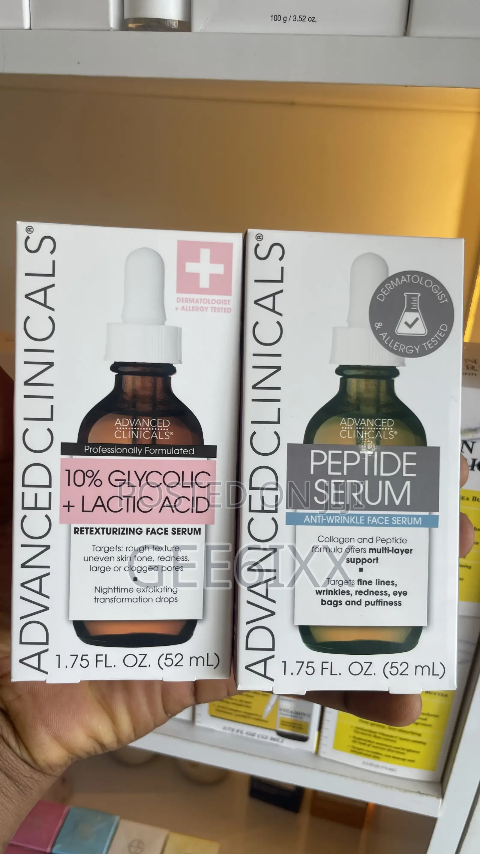 Advanced Clinicals Serum Set Turmeric Glycolic Peptide Collagen Vit C