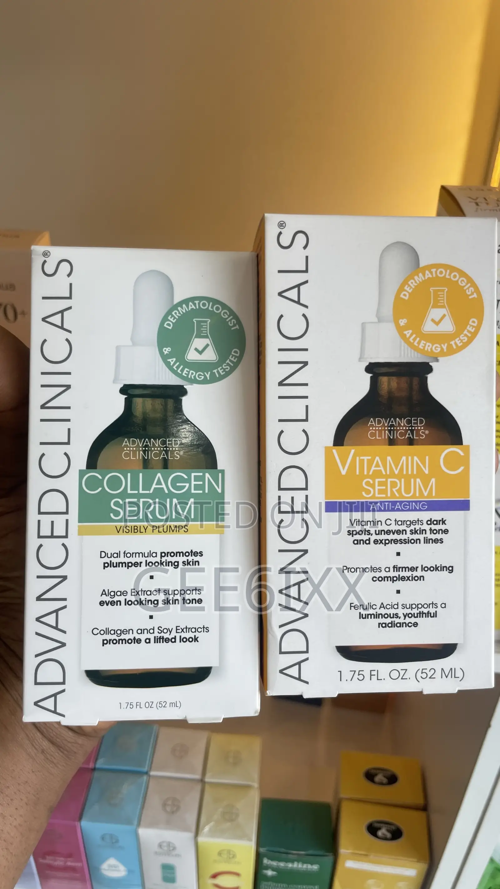 Advanced Clinicals Serum Set Turmeric Glycolic Peptide Collagen Vit C