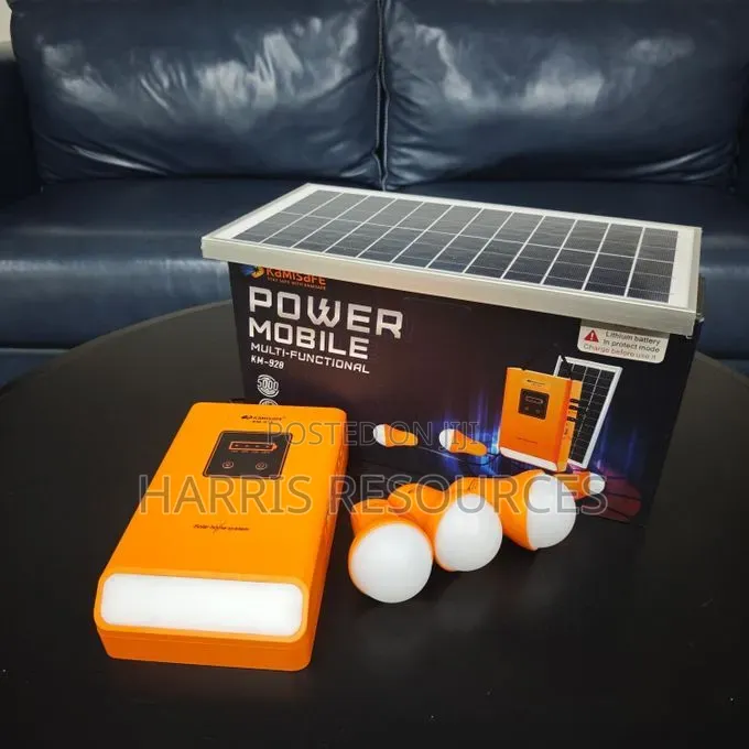 Kamisafe Power Mobile Km-928 Solar System With Bulbs