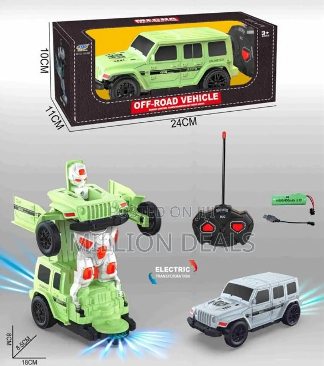 Off Road Vehicle Electric Transformation Kids Toy Ages 3+
