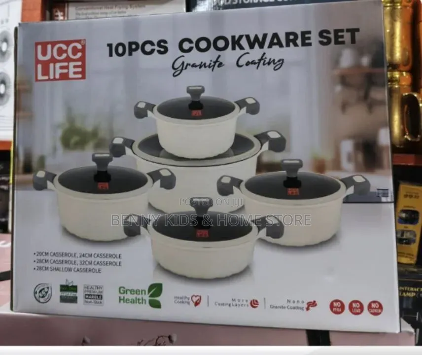 Ucc Life 10-Piece Granite Coated Cookware Set – Premium Quality