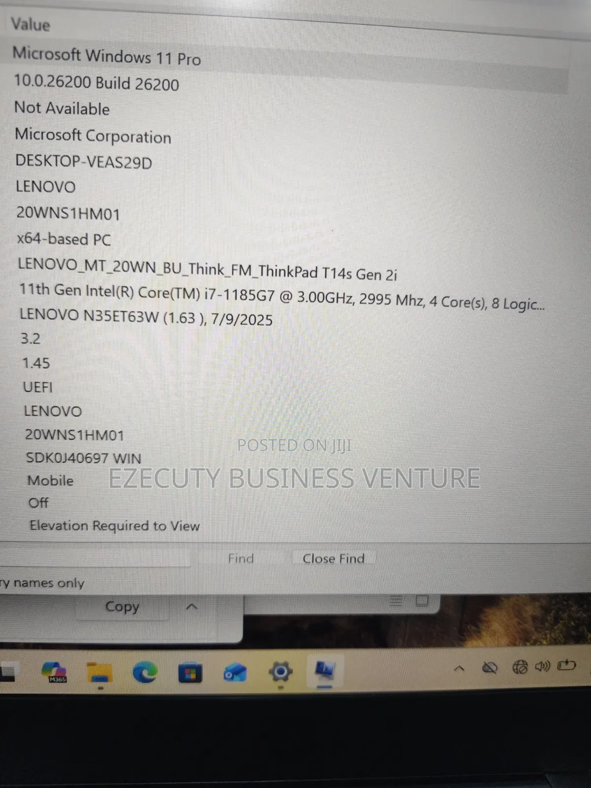 Laptop Lenovo ThinkPad T14s Gen 2 16GB Intel Core i7 SSD 512GB