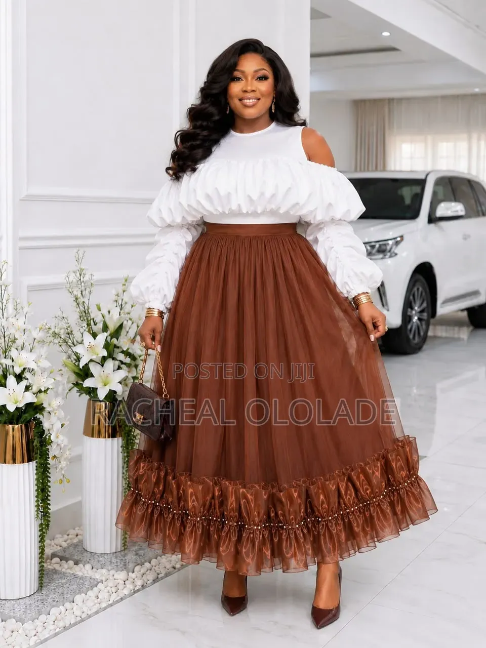 Women Classy Top and Skirt Free Size