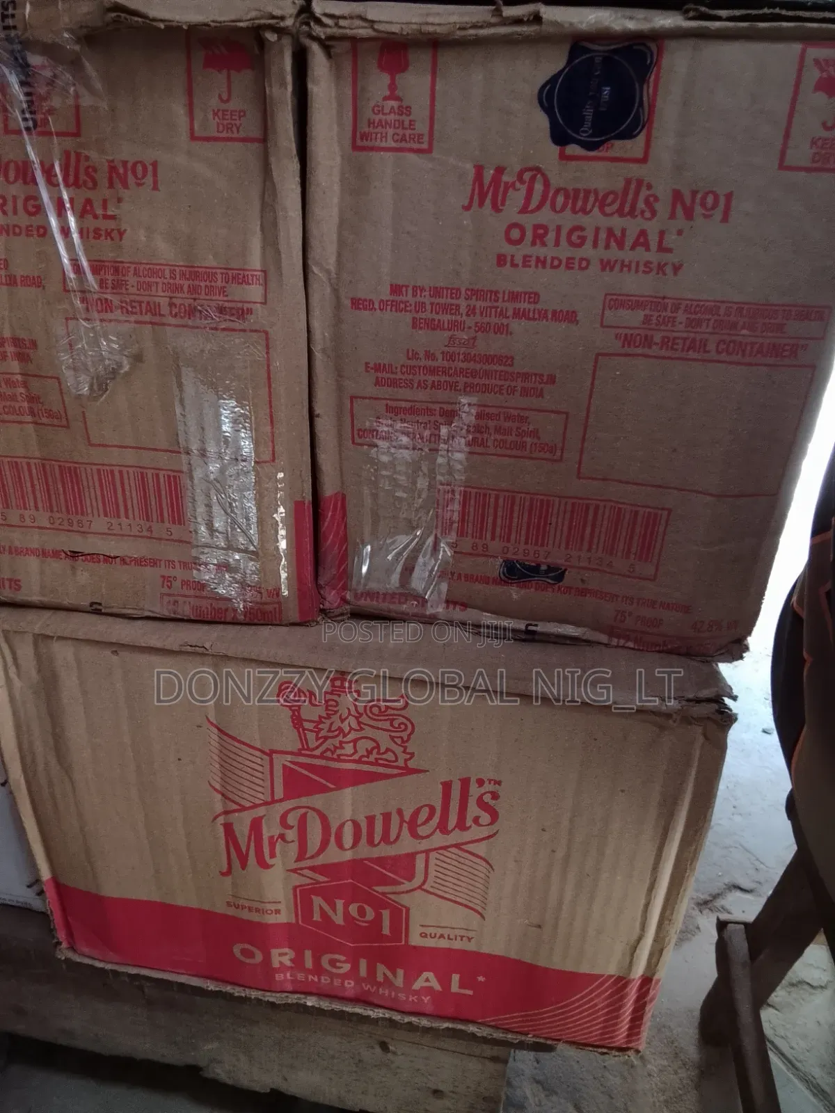 Mrdowell No1 Whisky by (12bottles)