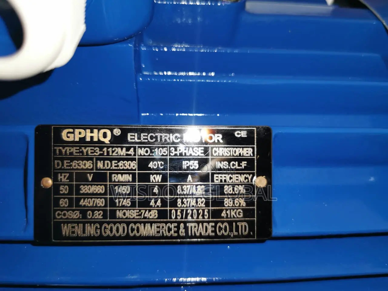 Original 5hp Electric Motor Normal Speed 4kw
