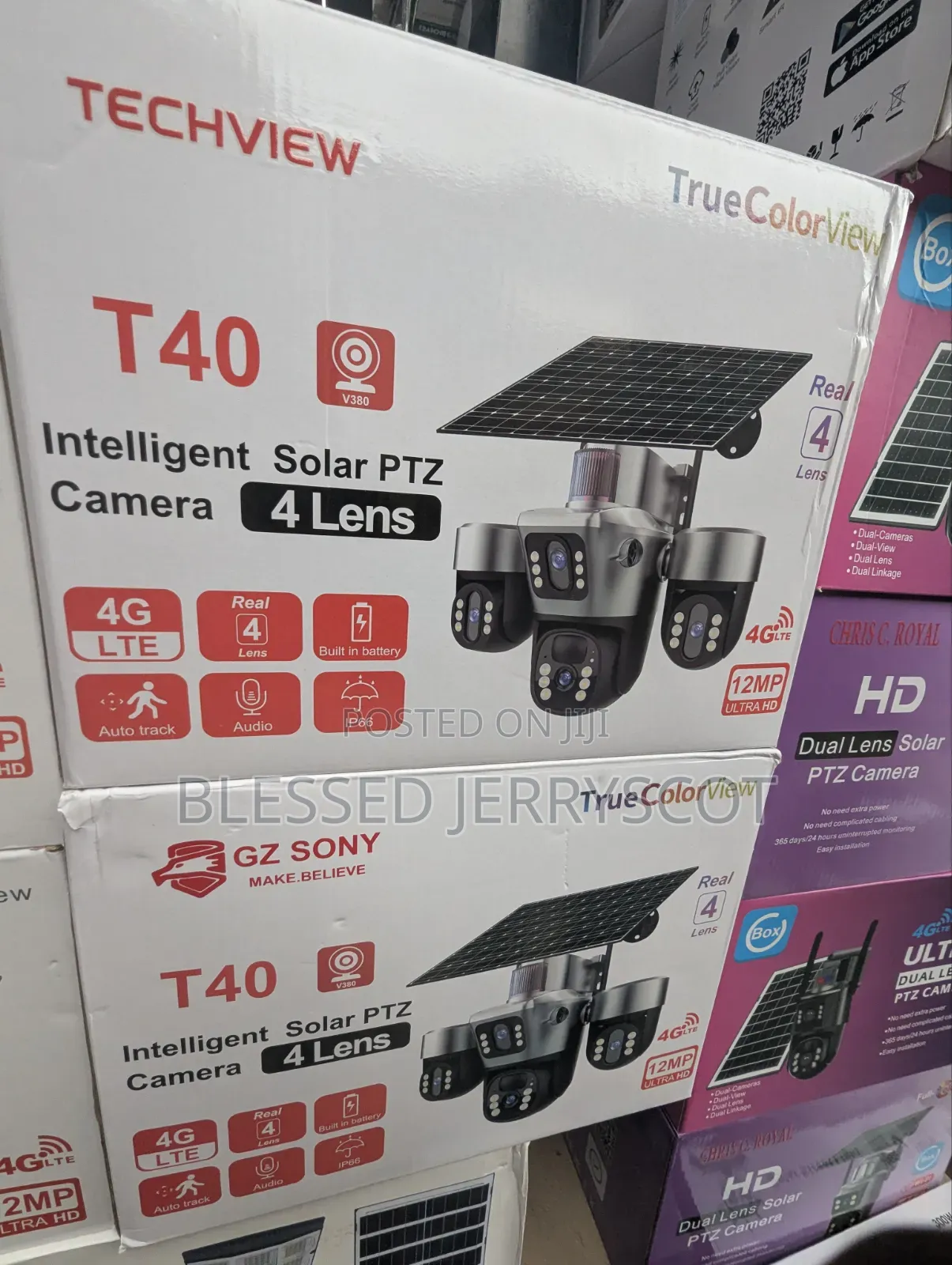 T40 Intelligent Solar PTZ 4 Lens Camera Available in Stock.