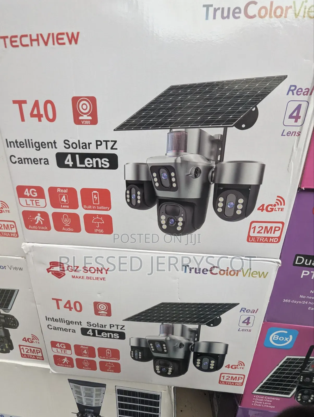 T40 Intelligent Solar PTZ 4 Lens Camera Available in Stock.