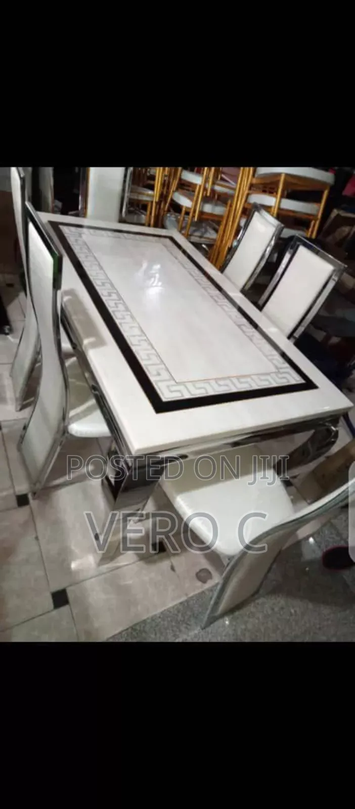 Quality Turkish Marble Top Dining Table and Chairs