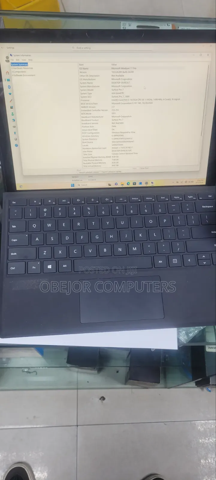 Laptop Microsoft Surface Pro 7 8GB Intel Core i5 SSD 256GB