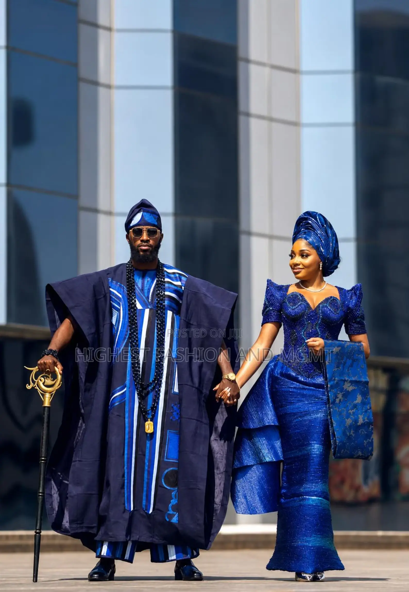 Asooke Couple Outfits for Nigerian and African Wedding