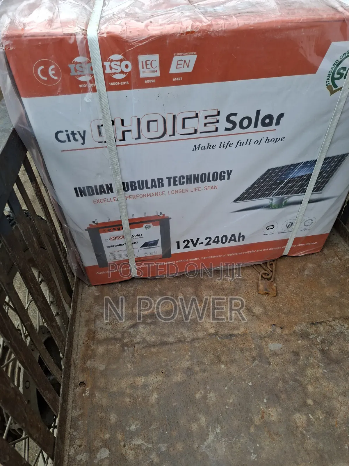 City Choice Tubular Battery 240ah/12v
