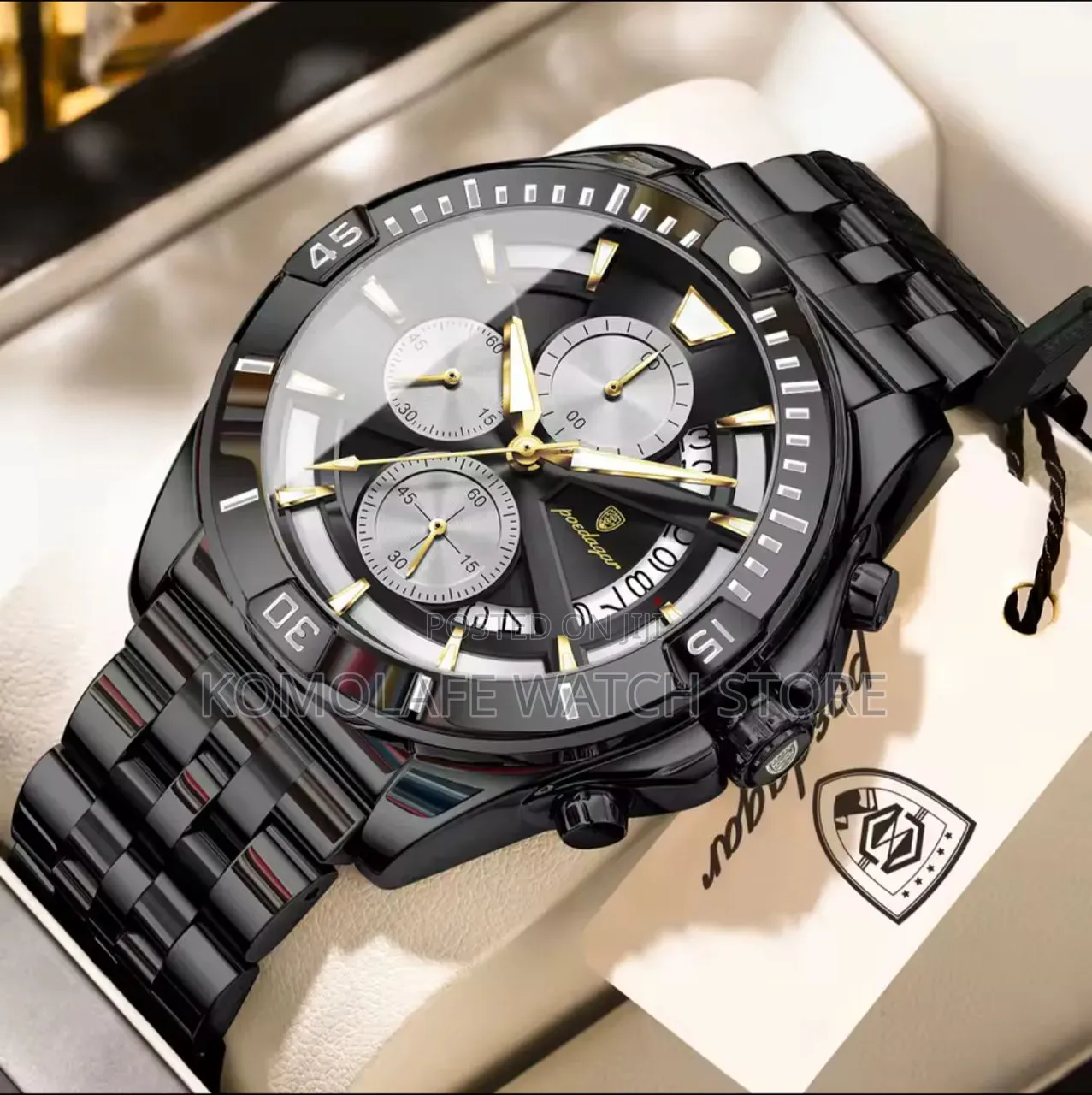 Poedagar Luxury Chronograph Watch