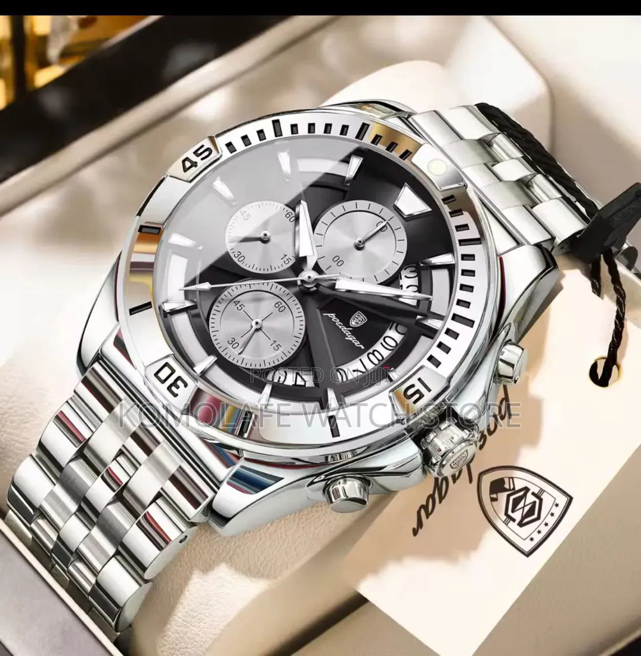 Poedagar Luxury Chronograph Watch