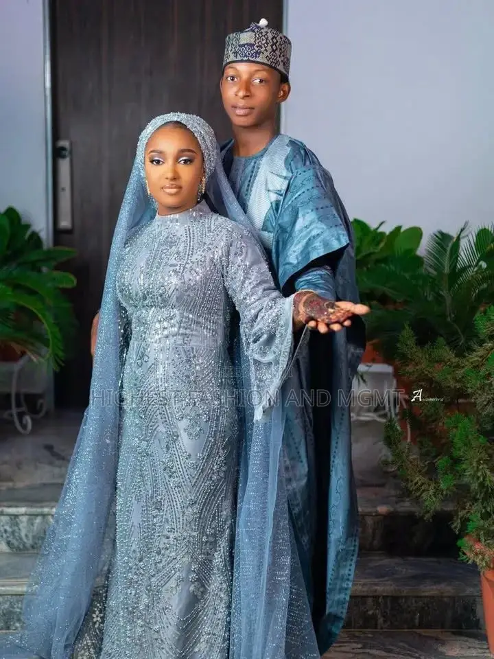Silver Grey Kamus Bridal Gown Veil