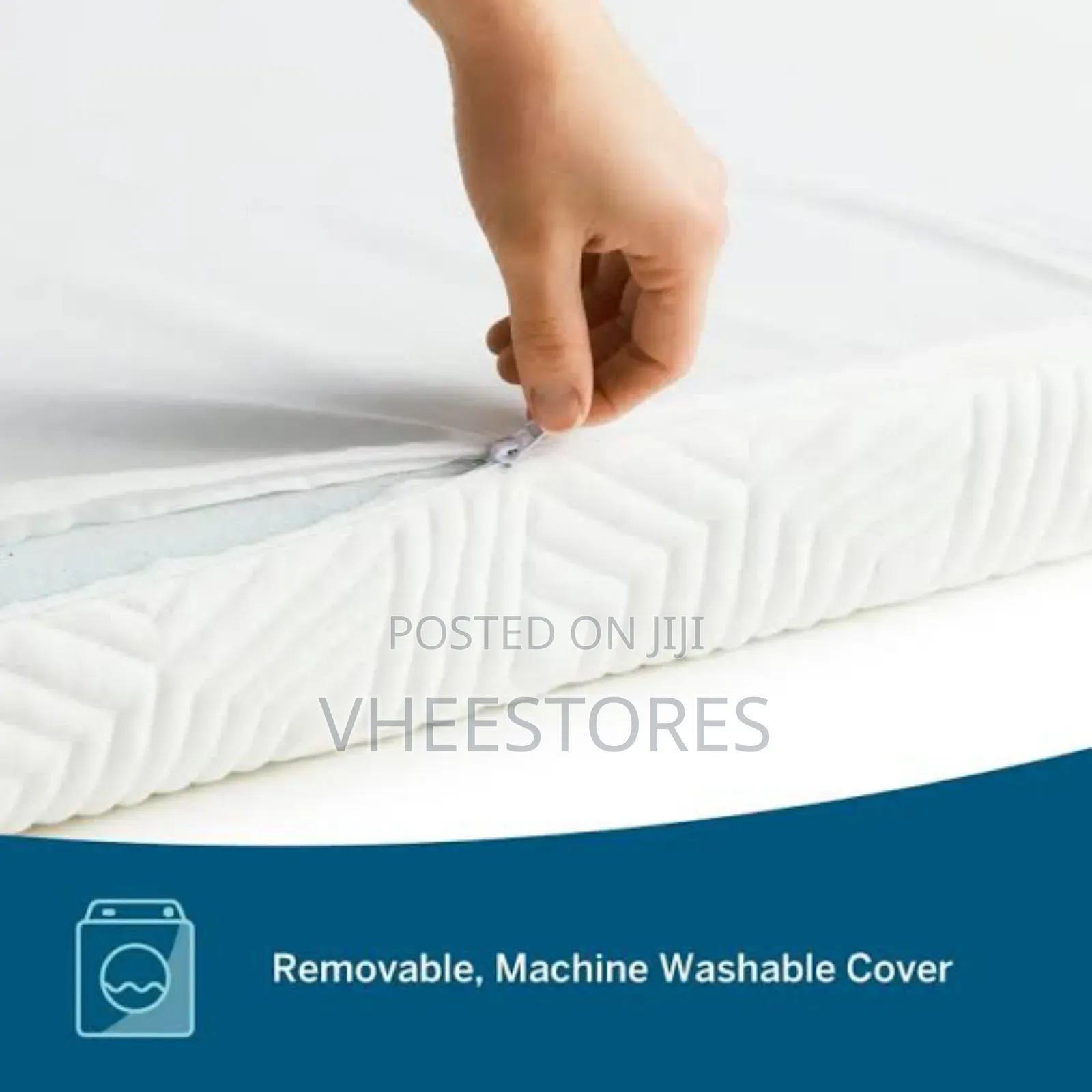 6 × 6 Memory Foam Mattress Topper / Soft Bed Topper for Back Pain