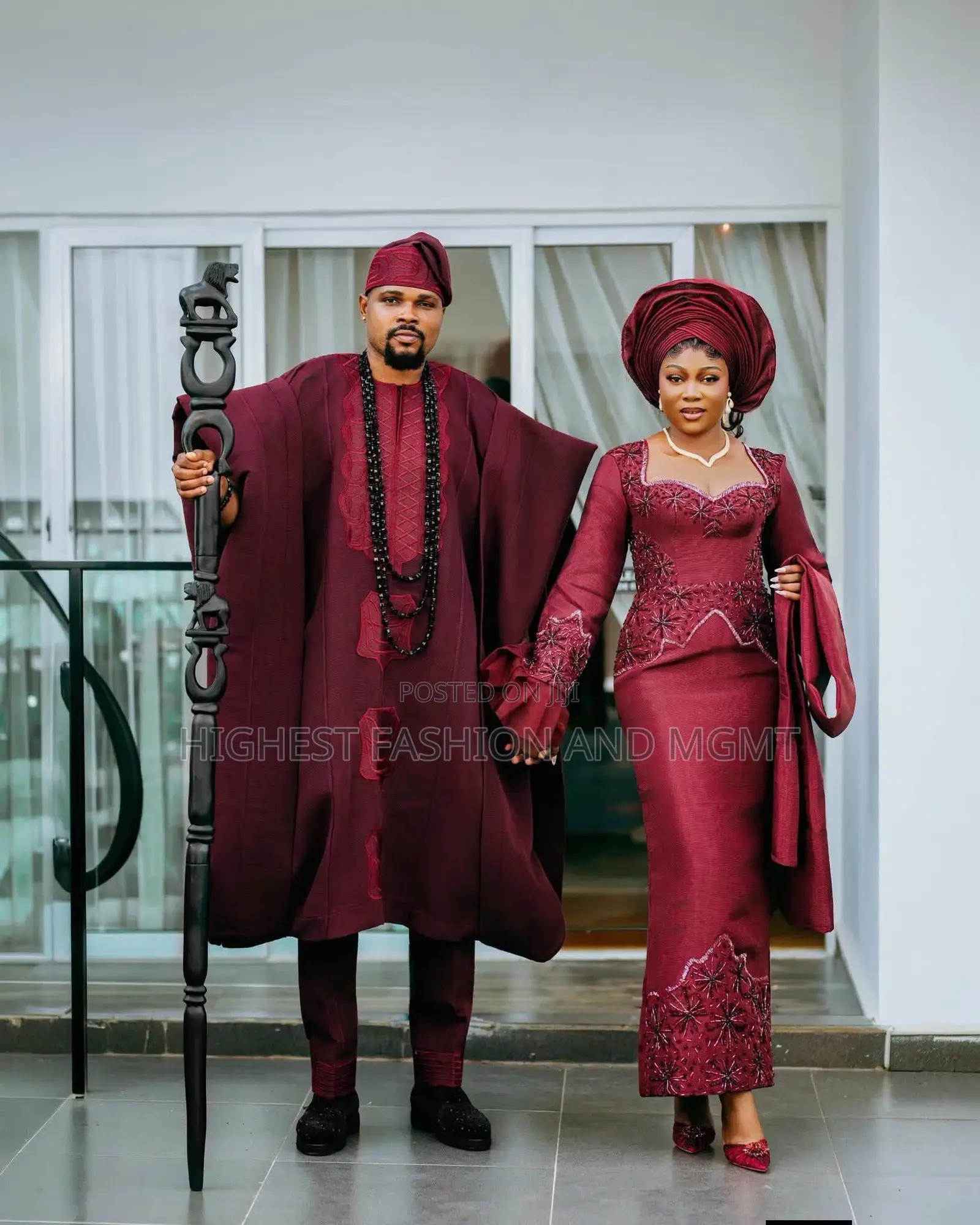 Premium Burgundy Traditional Wedding Dress