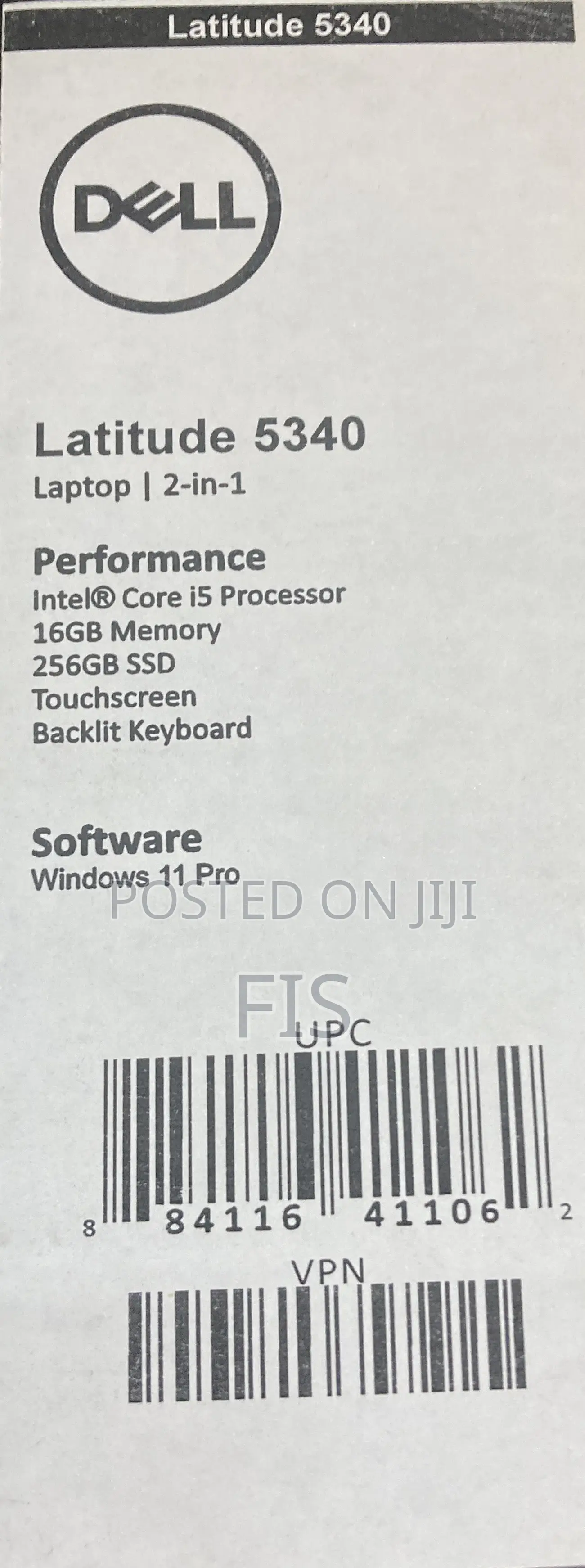 New Laptop Dell Latitude 5340 16GB Intel Core i5 SSD 256GB