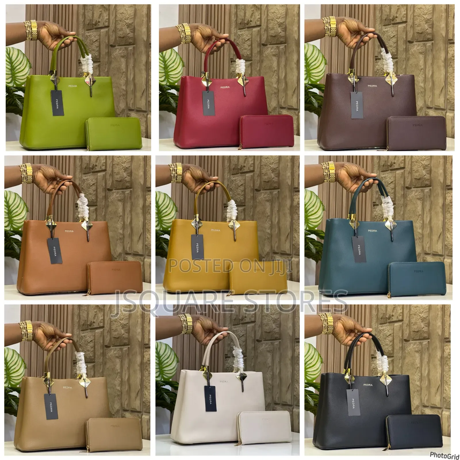 Pedra
Leather Handbag  
2pcs Set.
Size: Big 
Quality Top Notch