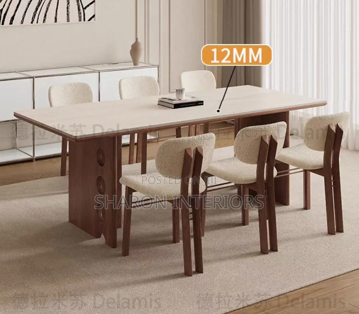 Sculptural 6-Seater Dining Set