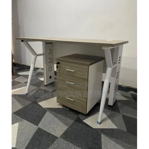 Office Table With Metal Legs and Victory Swivel Office Chair