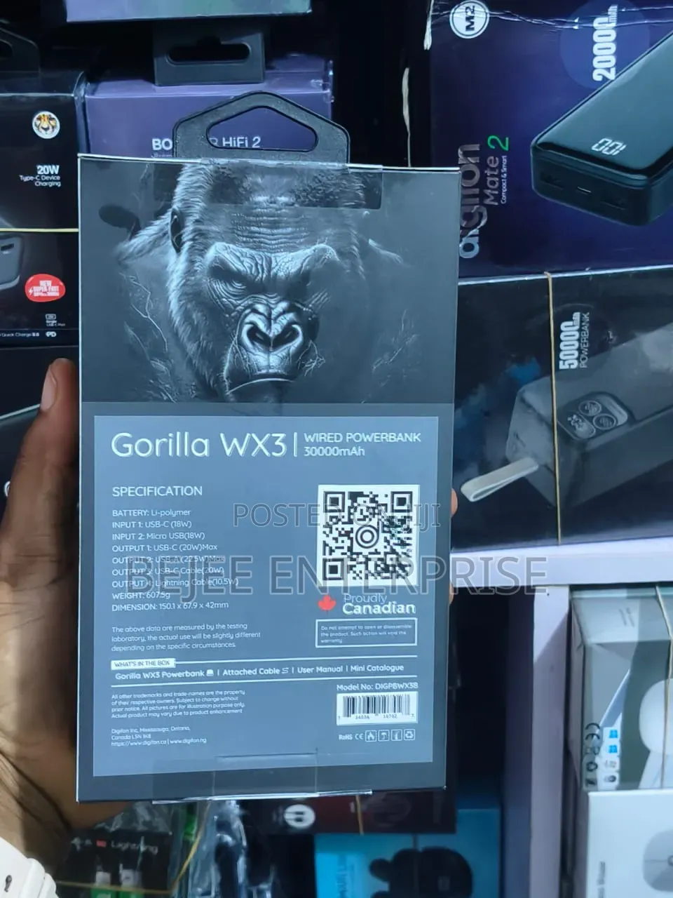 Digifon Gorilla Wx3 Wired Powerbank 30,000mah