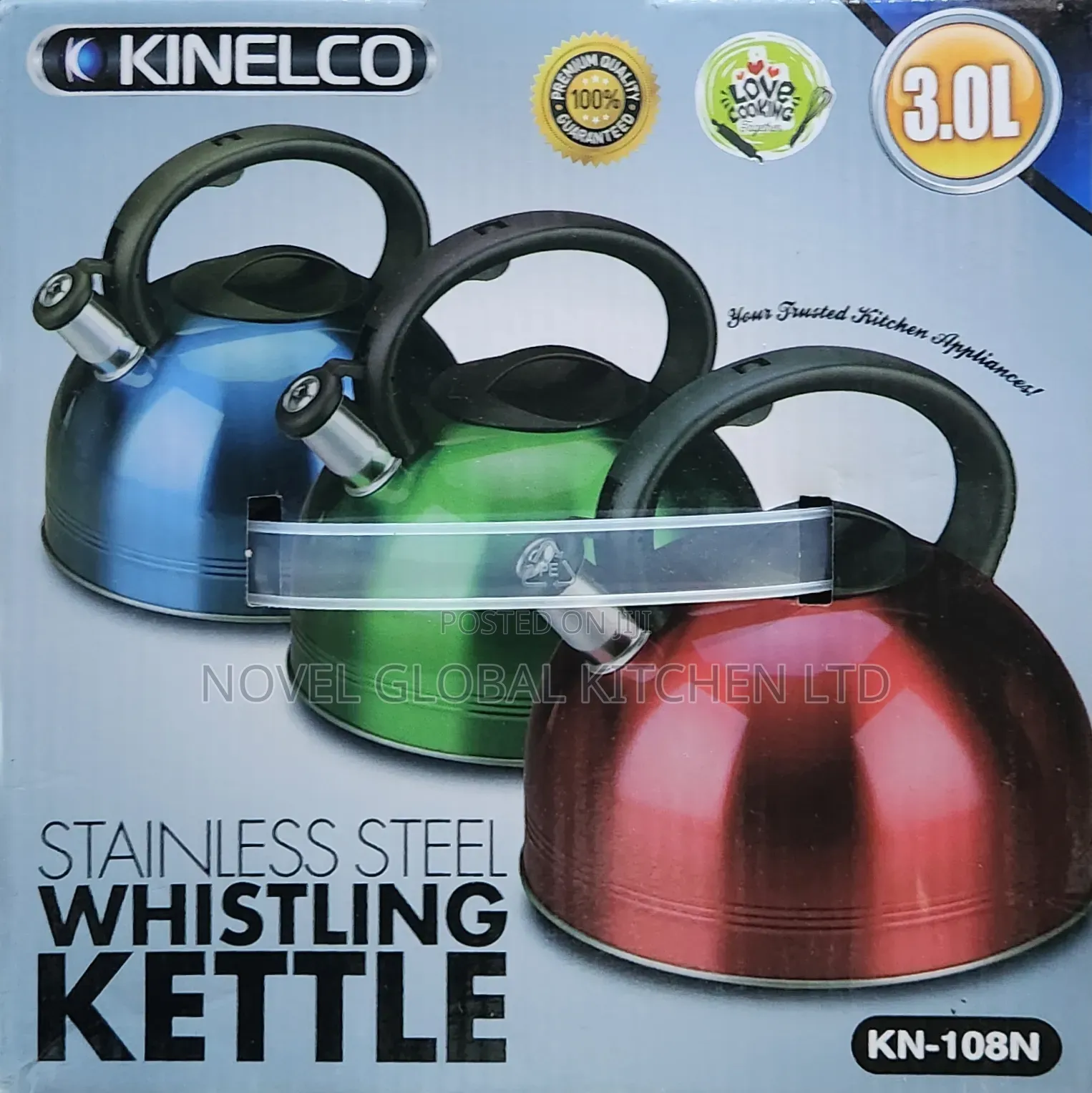 3l Stainless Colored Whistling Kettle