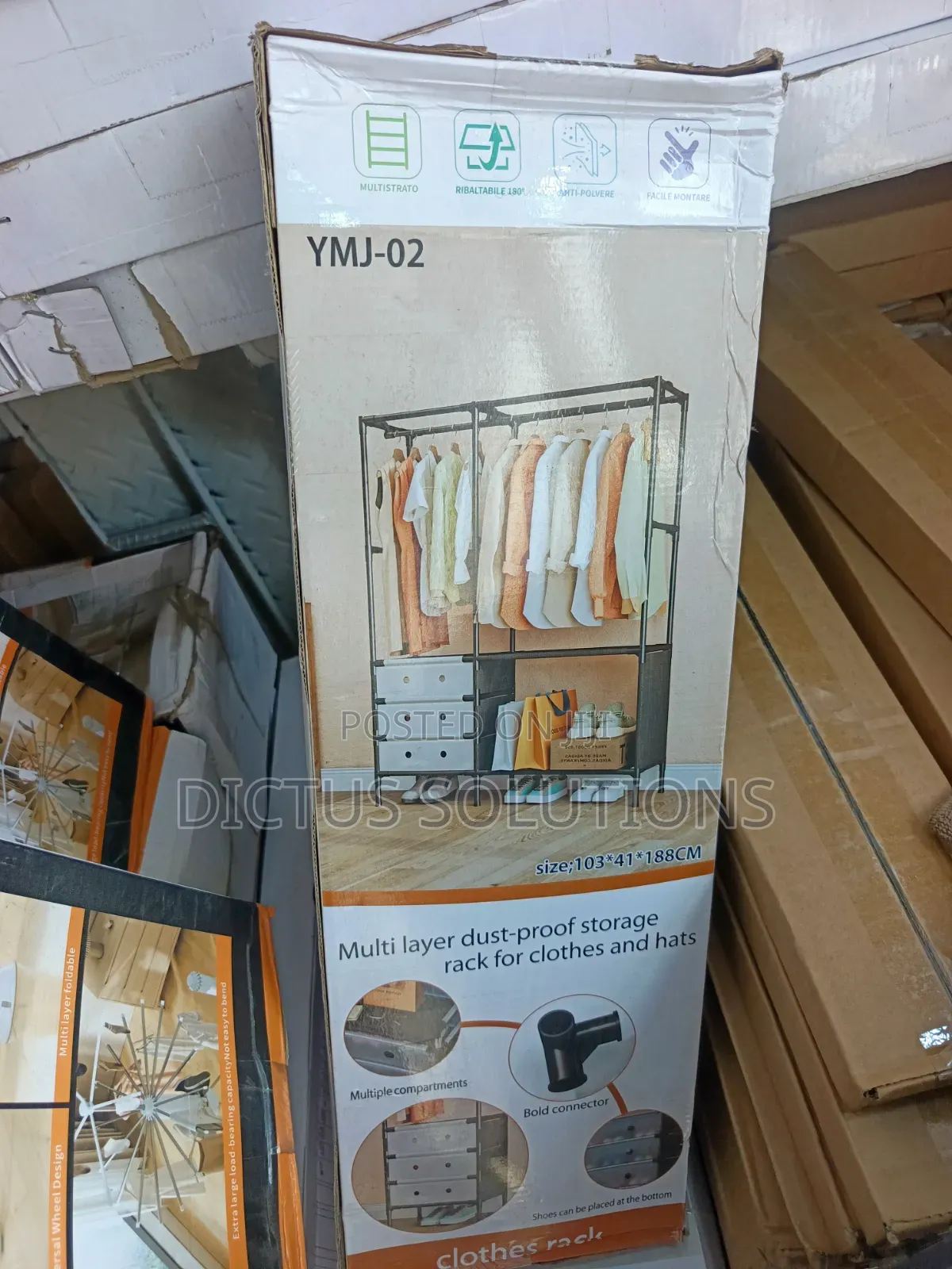 Cloth Wardrobe Storage Organizer With Shoe Rack