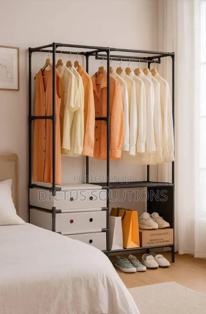 Cloth Wardrobe Storage Organizer With Shoe Rack