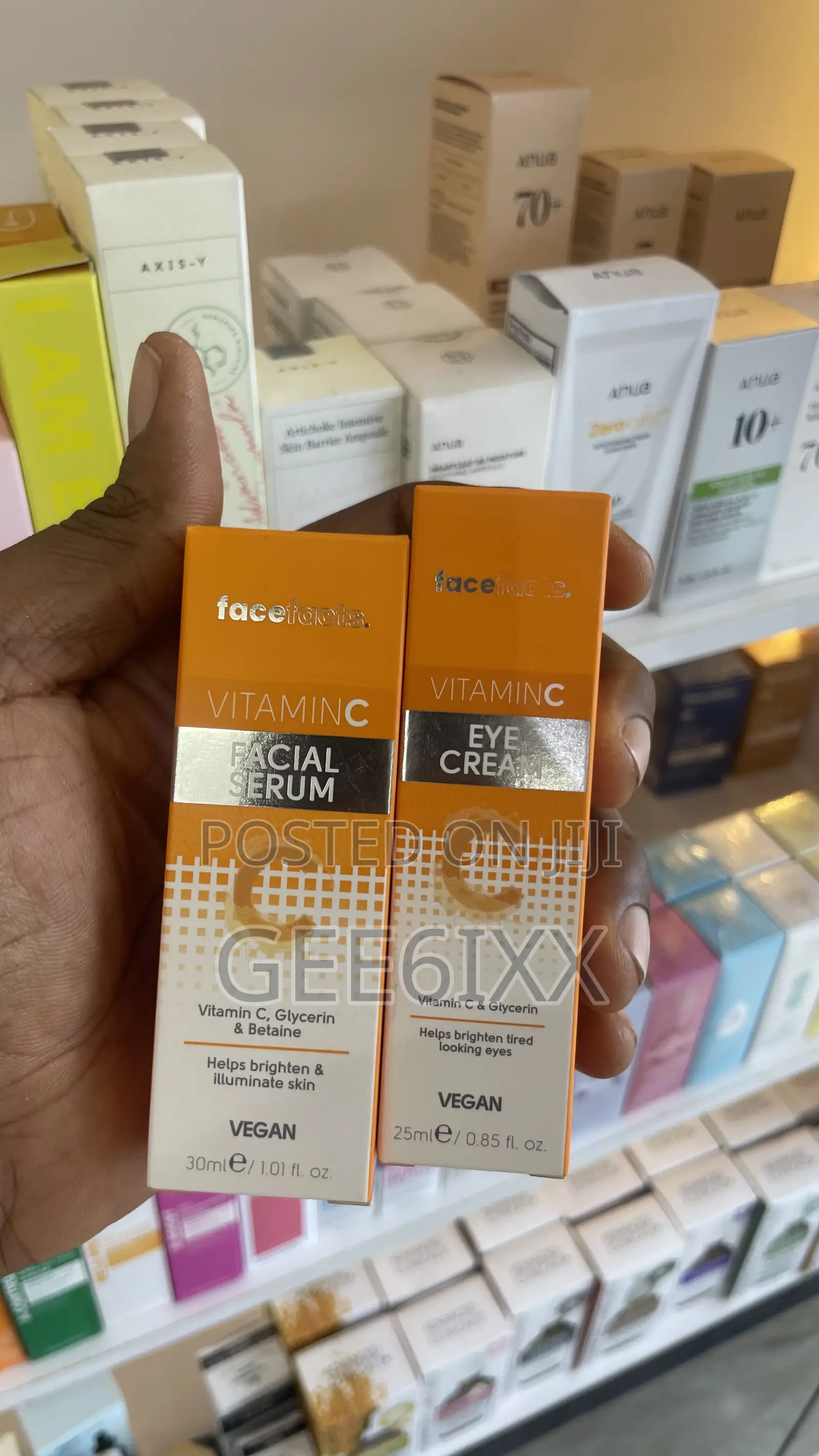 Facefacts Serum Cream Set Ceramide Salicylic Caffeine Vit C